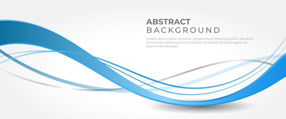 Wall Mural - Modern banner design with abstract flow line shape and space for the text. Vector design isolated