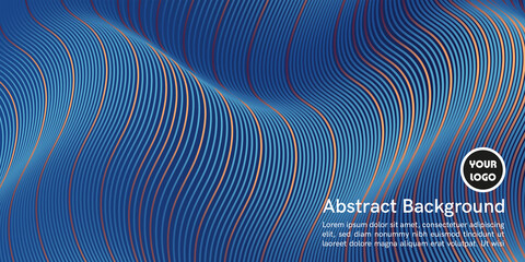 Fototapete - Modern bright dynamic wave lines. Abstract vector background.