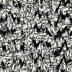 Black and white modern camo graphic seamless pattern. Tonal minimal texture surface design. Abstract masculine fashion. Distort hand drawn camouflage repeat tile.  Mono surface swatch non print
