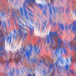 © smena16 - Seamless pattern of abstract elements of pink and red shades on a blue background for textiles.