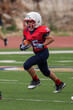 © Joe - Young athletic boy playing in a youth tackle football game