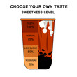 The sweetness level milk tea for the customer to choose their own taste