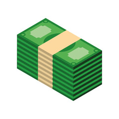 Canvas Print - money cash isometric