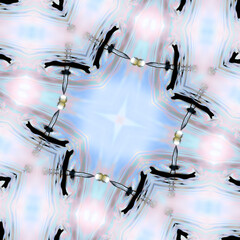 Wall Mural - Kaleidoscopic view of a water drop splash  