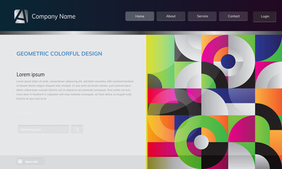 Landing page geometric background