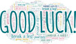 Good luck! vector illustration word cloud isolated on a white background.