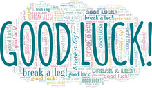 Good Luck! Vector Illustration Word Cloud Isolated On A White Background.