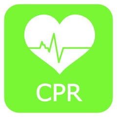 Canvas Print - heart cpr medical icon vector design	
