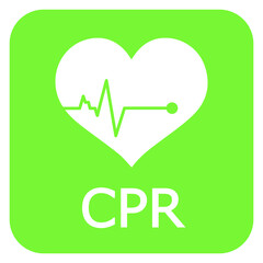 Wall Mural - heart cpr medical icon vector design	
