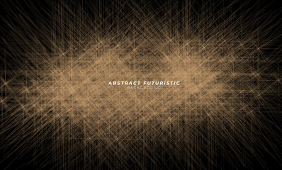 Wall Mural - Golden technology particle design background. Abstract technology background Hi-tech communication concept futuristic digital innovation. Vector background.