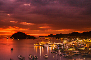 Sunset on the Labuan Bajo Harbor