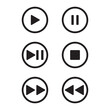 Vector music control icons