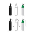 vector illustration for oxygen cylinder icon.