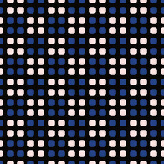 Poster - Blue and white checkered pattern. Vector same tile four each.
