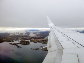 Sticker - Beautiful shot of Poland and the Baltic sea from the plane