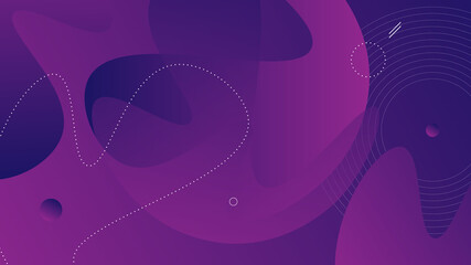 Poster - Abstract Modern Background with Vibrant Blue Purple Color Gradient and Fluid Liquid Element