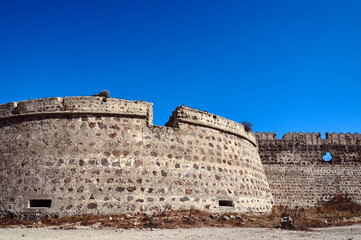 Poster - Stone walls of a medieval Venetian fortress on the island of Kos