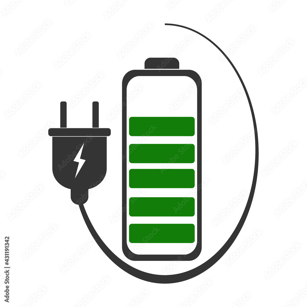 Battery symbol, web icon, vector