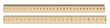 Realistic wood rulers 30 centimeters and 12 inches. 3D realistic vector illustration isolated on white