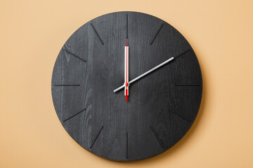 Wall Mural - minimalist wall clocks shows two o'clock