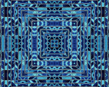 Inverted Colors Of An Old Brick Wall Kaleidoscopic Pattern 