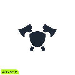 Sticker - ax icon vector illustration simple design element