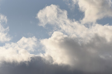 Canvas Print - White clouds in the blue sky during daytime