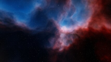 nebula gas cloud in deep outer space, abstract colorful background