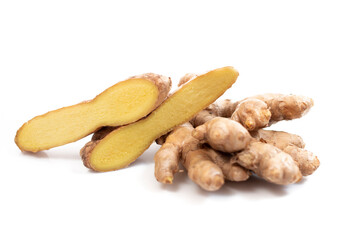 Wall Mural - Close up of ginger root vegetable