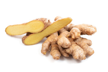 Wall Mural - Close up of ginger root vegetable