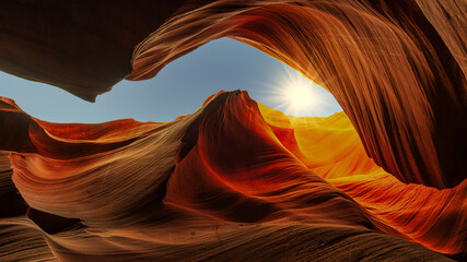 Wall Mural - Canyon Antelope Arizona USA - abstract background. Art and wallpaper concept