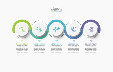 Wall Mural - business data visualization. timeline infographic icons designed for abstract background template mi