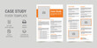 © AR Design Hub - Flyer Layout with Colorful Accents. Case Study Layout with Blue and Orange Accents. Double Side Flyer Layout.