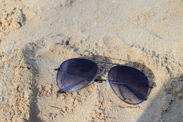 sunglasses on the sand