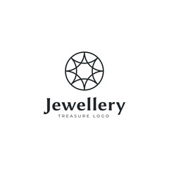 Diamond logo jewel jewelry - boutique lux luxury gem gemstone crystal carat rich treasure gift fashion sparkle royal wealth marriage engagement ring love romance