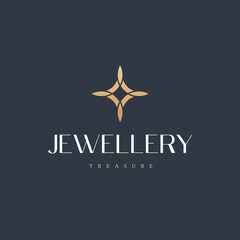 Wall Mural - Jewelry logo diamond - fashion gold luxury lux ring beauty woman feminine glamour style expensive jewel wedding treasure gemstone beads rich crystal pearl