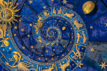 Leinwandbilder - Droste effect background. Abstract design for concepts related to astrology and fantasy.