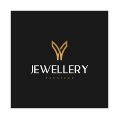 Wall Mural - Jewelry logo diamond - fashion gold luxury lux ring beauty woman feminine glamour style expensive jewel wedding treasure gemstone beads rich crystal pearl
