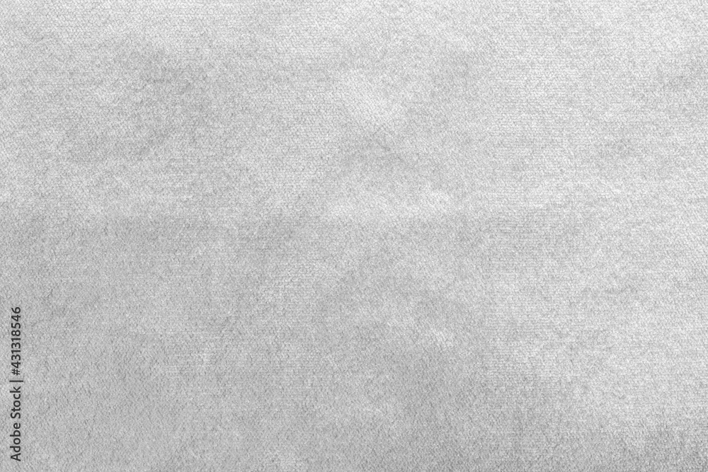 Silver white velvet background or velour flannel texture made of cotton or wool with soft fluffy velvety satin fabric cloth metallic color material - obrazy, fototapety, plakaty 