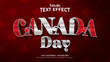 Canada Day 3d Style Editable Text Effects