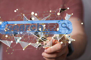 Interface web application in hand