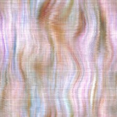 Wall Mural - Variegated tie dye retro texture background. Seamless textile linen pattern effect. Striped blur grunge print. Washed out melange blotch backdrop. 