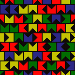 Poster - Colorful flags pattern. Vector seamless ornament.