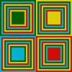 Poster - Four colorful squares. Abstract tile four colors. Vector.