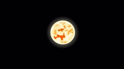 Wall Mural - Sun eclipse. Different phases of solar and lunar eclipse . 4k video Ultra HD alpha channel