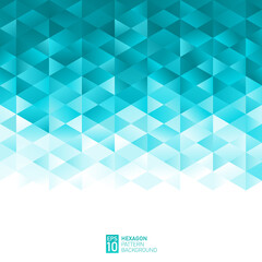 Wall Mural - abstract geometric hexagon pattern green blue background, creative design templates, vector illustra
