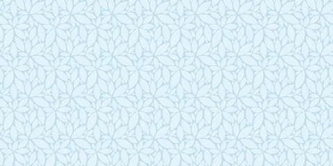 Poster - Blue leaves seamless pattern vector background