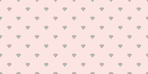 Poster - Colorful diamonds seamless repeat pattern vector background
