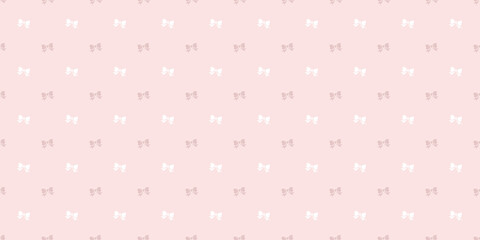 Poster - Cute bow seamless repeat pattern vector background