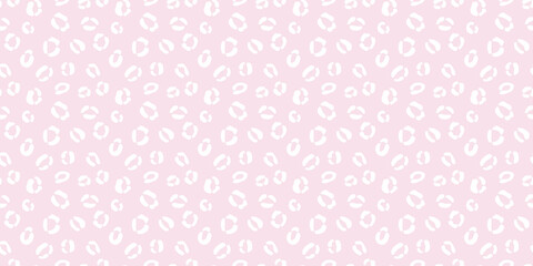 Wall Mural - Pastel pink cheetah seamless repeat pattern vector background